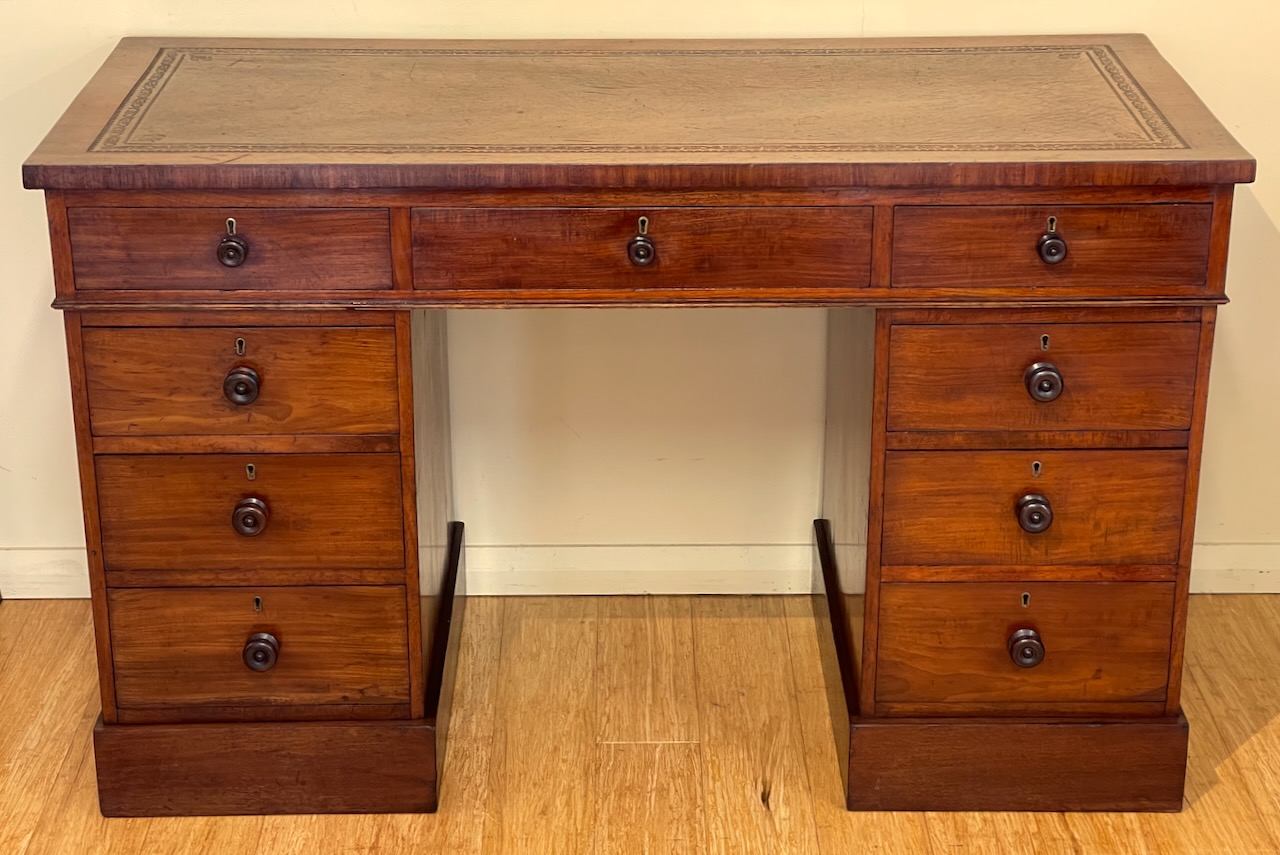 vintage pedestal desk